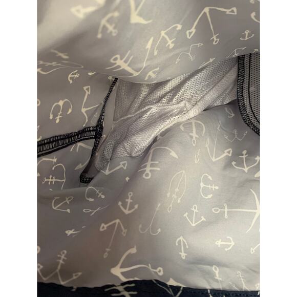 Lands End Men's Blue Anchor Swim Trunks Size Large 36-38 Inseam 7 - Picture 2 of 7